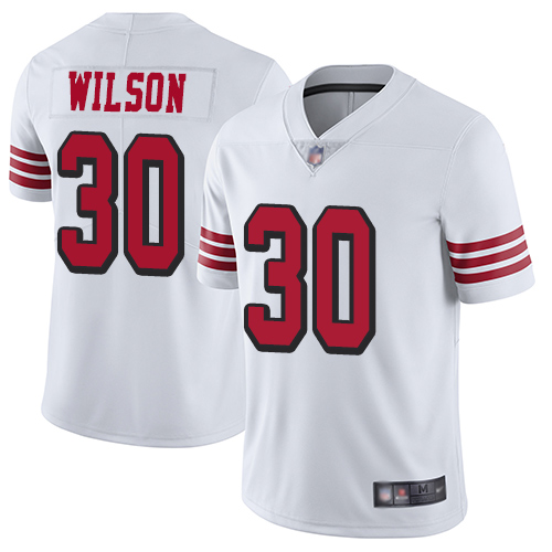 San Francisco 49ers Limited White Men Jeff Wilson NFL Jersey #30 Rush Vapor Untouchable